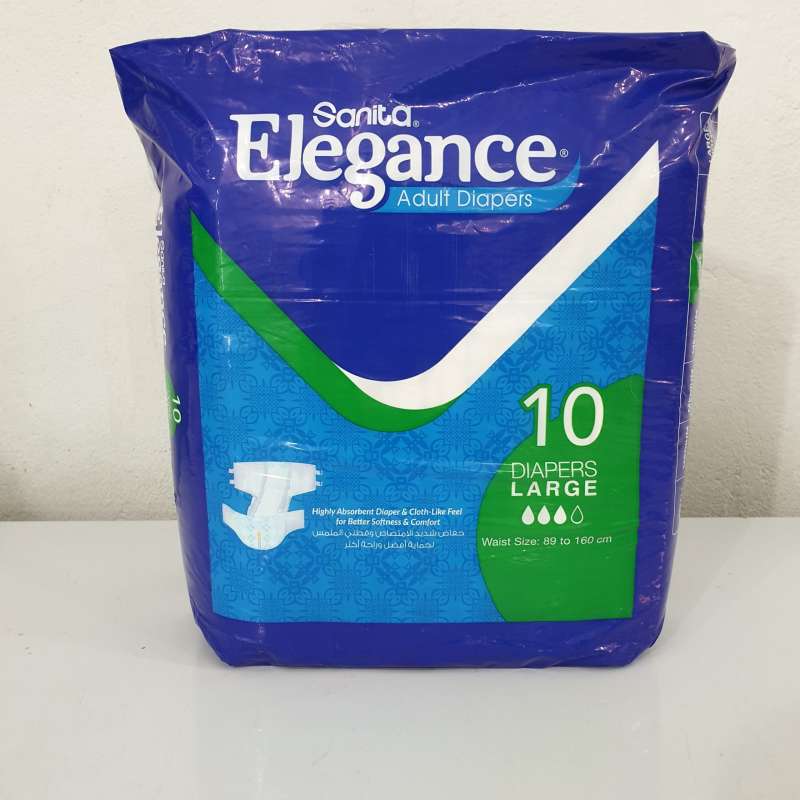 SANITA ELEGANCE ADULT DIAPERS 10 DIAPERS LARGE