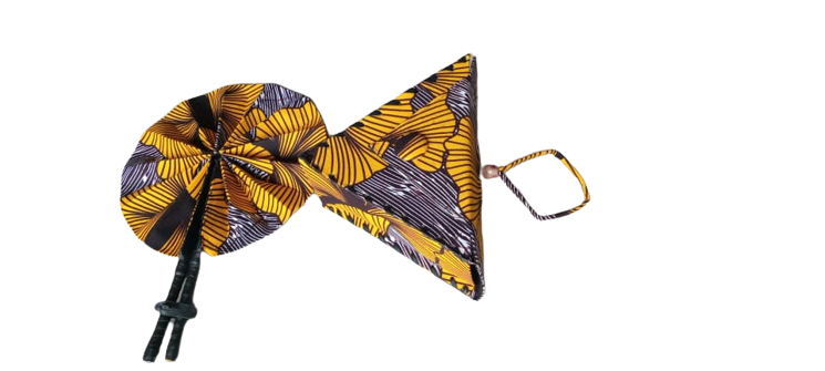 Triangle purse and fan